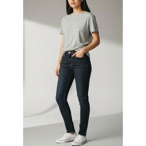 J.Crew High Rise Skinny Dark Wash Denim Jeans Size 24 Womens Casual Stretchy